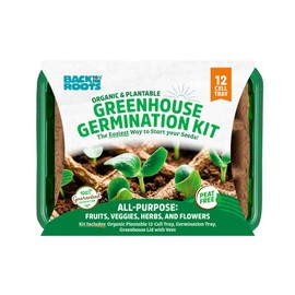 Back to the Roots 12-Cell Greenhouse Germination Kit | includes Biodegradable Pots & Vented Greenhouse Lid | Made from 75% recycled plastic