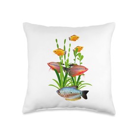 Gourami Lovers Pearl Gourami Honey Gouramis Aquarium Design Throw Pillow
