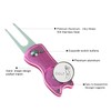 CRESTGOLF Switchblade Golf Divot Tool Golf Green Repair Pitch Fork(pink)
