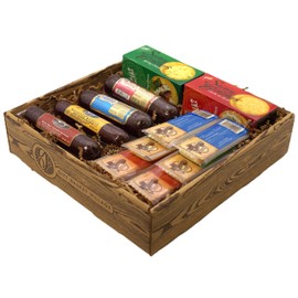 Gift Basket Village Ultimate Charcuterie Meat and Cheese Gift Box with Cheddar Cheese, Summer Sausage, Salami - Birthday Gifts for Men, Ideal for Charcuterie Boards and Entertaining