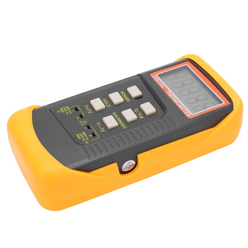 DT6802 Digital Temperature Meter DualChannel Thermometer for Home Indoor Outdoor