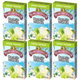 Margaritaville Singles To Go Water Drink Mix - Margarita Flavored, Non-Alcoholic Powder Sticks (6 Boxes with 6 Packets Each - 36 Total Servings