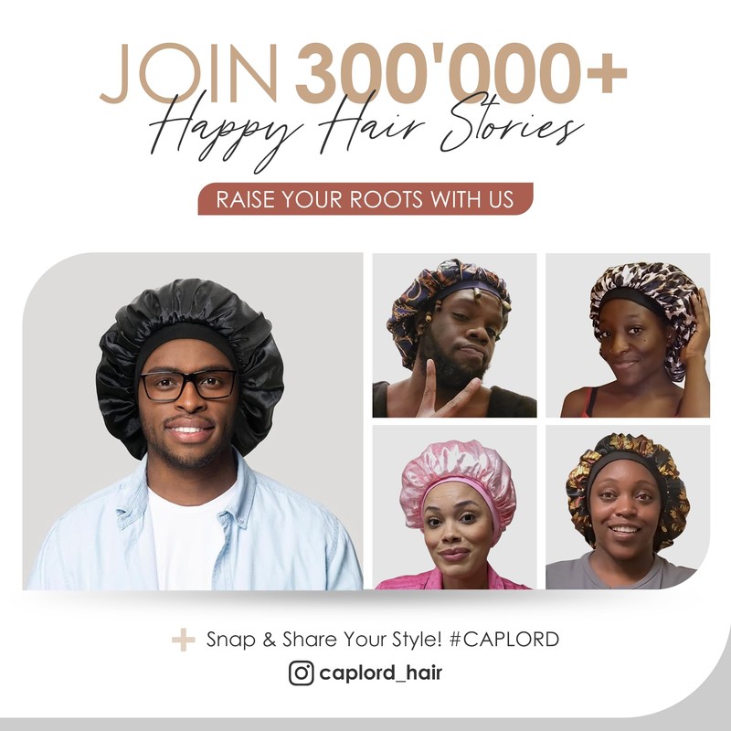 CAPLORD Silk Bonnet for Sleeping Satin Head Wear Hair Bonnets