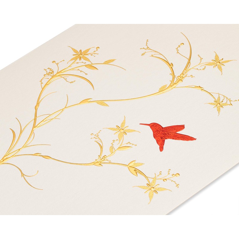 Papyrus Blank Card (Red Hummingbird)