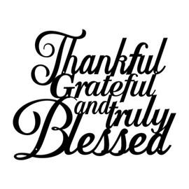 enithElite Wall Decor, Wall Art Living Room Kitchen Dining Decorations, Metal Sign for Dinning Bedroom Living, Housewarming Gifts for Men Women Friend (Thankful, 1)