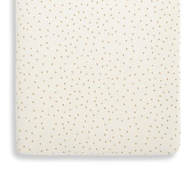 The Little Green Sheep Organic Crib Fitted Sheet, Lightweight & Breathable, Linen Rice