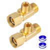Breezliy Brass Angle Stop Add-A-Tee Valve 3/8" Compression Inlet by