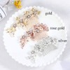 IYOU Bridal Wedding Hair Comb Silver Flower Crystal Hair Pieces