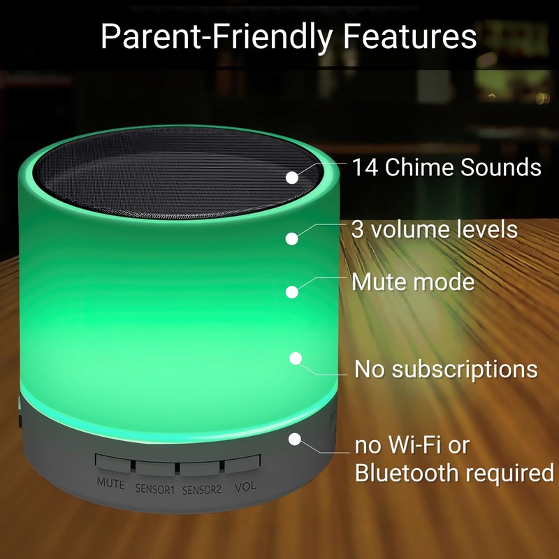 Door Alarm Chime When Opened, No Wiring or Subscription, 14