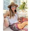FURTALK Womens Mens Wide Brim Straw Panama Hat Fedora Summer