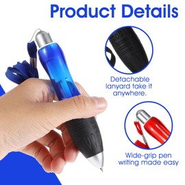 Sibba Pack of 27 Large Thick Pens Writing Aids for Tremor Heavy Weighted Ballpoint Pens Large Pens with Wide Handle Retractable Ballpoint Pen for Weak Hands Office (3 Pens + 24 Refills)