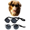 G001 Dog Cat Pet Costume Prop Round Sunglasses Medium Breeds