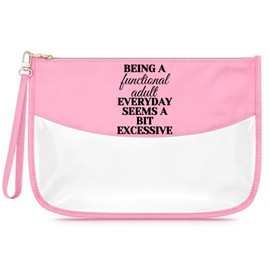 Sfodiary Friendship Gifts for Women Birthday Makeup Bag Sister Gifts from Sisters Humorous Cosmetic Bag Birthday Graduation Christmas Presents for Friends Clear Toiletry Pouch Zipper Travel Pouch