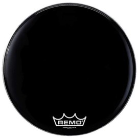 Remo PM2426-MP-U Powermax 2 Ebony Crimp lock Bass Drumhead, 26"