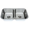 Wells CMU3318-99 Craftsmen Series Kitchen Sink, 33" 50/50 9" Deep,