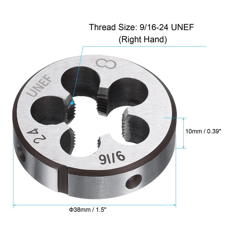 sourcing map Round Threading Die 9/16-24 UNEF Thread Right Hand