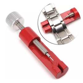 Watch strap removal tool, Strap Adjustment & Link Removal Tool with 3 Extra Pins,Pin Removal & Spring Bars, Watch Sizing Kit Watch Strap Link Pin Remover Adjust Tool for Strap Resizing (Red)