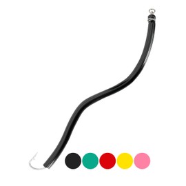 BLUEWING Trolling Tube Fishing Lure with Soft Stainless Steel Wire and Single Hook Saltwater Striped Bass Teaser Striper 12in, Black