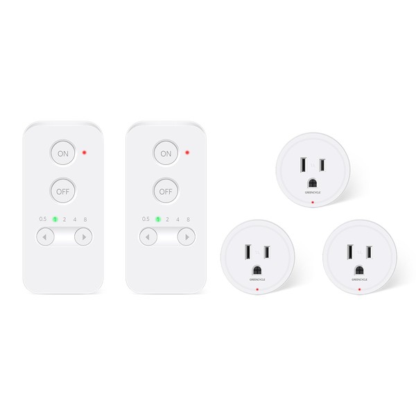 Greencycle Remote Control Outlet Plug, Remote Light Switches Wireless Indoor,