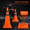 Yeatruojeet 4 Pack 18 inch Collapsible Traffic Safety Cones, Orange