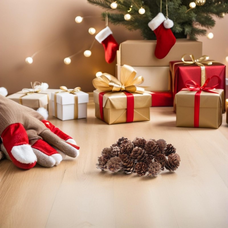 GRIRIW 100pcs Pine Cones Decorations - Natural Pine Cones Bulk