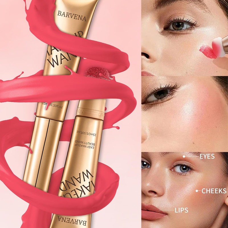 BARVENA Liquid Blush Wand – Buildable Blush Beauty Wand with