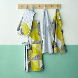 Catherine Lansfield Larsson Geo Two Pack Tea Towels Ochre