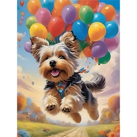 EOBROMD 5D Diamond Art Painting Kits for Adults, DIY Diamonds Painting Kits for Beginners, Dog Painting Picture with Full Drill Diamond Dots for Home Wall Art Decor 30x40cm