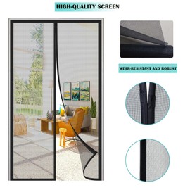 ANNICOO Magnetic Screen Door, Middle Open Fiberglass Mesh,Easy Install for Sliding Door,Front,Back,Patio,Apartment Door,Fit Door Size36*78inch, Actual Screen Size 38" x 79"