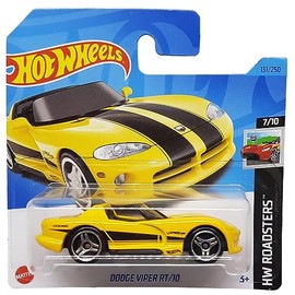 Hot Wheels - Dodge Viper RT/10 - HW Roadsters 7/10 - HKH43 - Short Card - Yellow - Mattel 2023