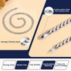 4mm Cuban Curb Chain for Men Silver Stainless Steel 26"