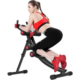 Core & Abdominal Trainers AB Workout Machine Home Gym Strength Training Ab Cruncher Foldable Fitness Equipment stomach workout foldable fitness equipment sweet sweat ab trainer lb weight capacity multifunctional pilate - Colour: red02