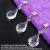 Keadic 10Pcs Cucurbit Christmas Tablecloth Weights Crystal Glass Teardrop Prisms