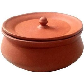 Dahi Handi Dahi Kadai Handi Mitti Ke Bartan,Clay Pot for Cooking & Serving, Clay Curd Pot Curd Bowl Indian Kitchan Item Pack Of 1