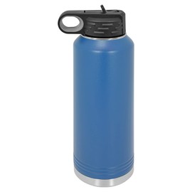 Adventure Awaits Water Bottle | Insulated Water Bottles | Laser Engraved Water Bottle | Stainless Steel Water Bottle with Straw (20 oz, Royal)