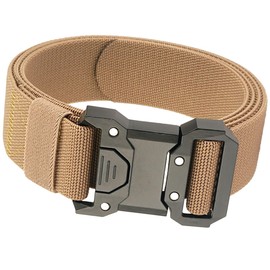 One Limitation BP636 Tactical Belt, One Touch, Stretchable, Quick Release, For Work, dark khaki