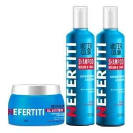 Nefertiti Kit 2 Shampoo Y 1 Gel Matizador Mister Color Nefertiti.