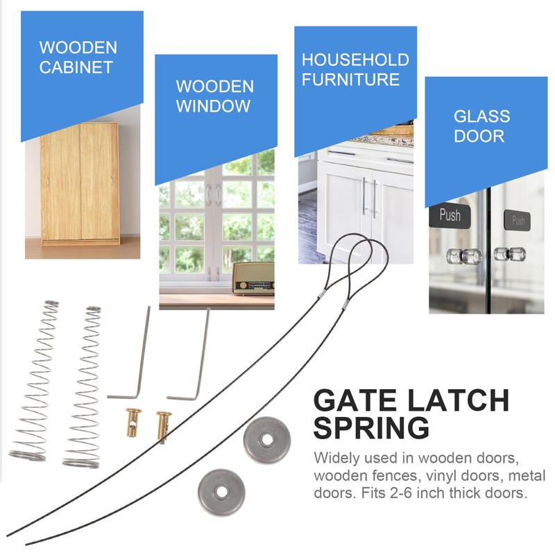 WHAMVOX 2Sets Gate Latch Cable Pull Kit Gate Latch for
