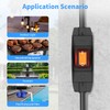 FIRMERST 1875W Outdoor Extension Cord with Switch Waterproof Black 10
