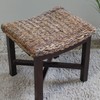 International Caravan Furniture Piece Arizona Abaca Rectangular Cushioned Top Stool