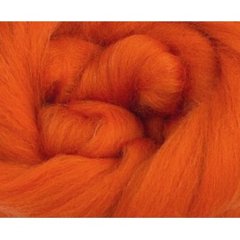 Merino Wool Combed Top | 1 lb Premium Wool Roving | 22 Micron, Best Merino Wool for Spinning, Tapestry, Needle Felting, Big Yarn Roving and Wall Hangings (Pumpkin)