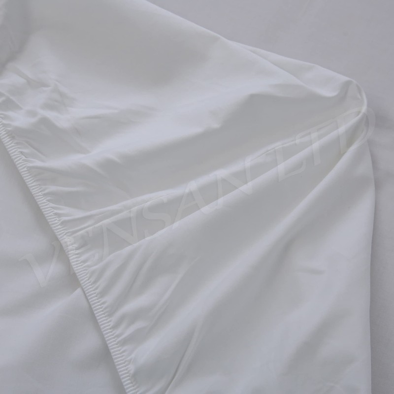 Vensan Fitted Bedding Sheet Size: Double, 100% Cotton Satin, 300