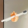 HOLIDYOYO 2pcs Funny Toe Toothbrush Holder with Suction Cup, Bathroom