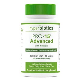 Probiótico Hyperbiótics Pro-15 Advanced, Sin Sabor, para Salud Digestiva                                                                              