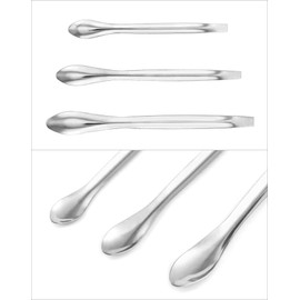 QWORK QWORK? Lab spatula Set, 13 Pcs Stainless Steel Lab Spatula Micro Scoop Reagent Laboratory Mixing Spatula, Long Sampling Spoon