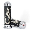 Szmsmy Skull Bike Grip 1.0 inch (25 mm) Plated Left