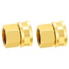 TAROSE 2 Pack Brass Garden Hose Adapter, Female to Female