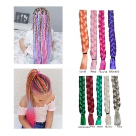 Ari 10 Extensiones Cabello Sintético Decoración Peinados Niñas