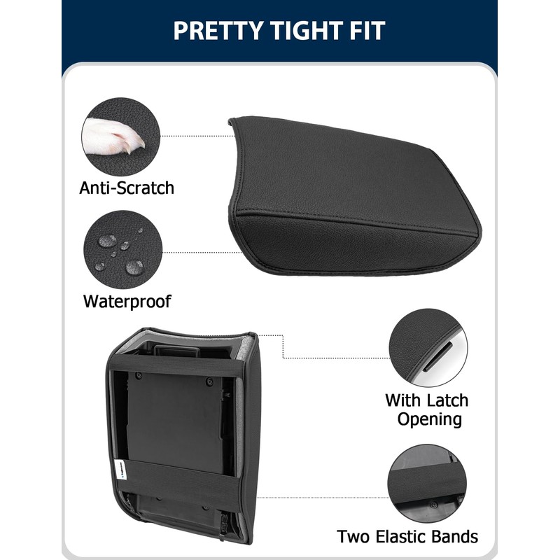 Center Console Cover for Honda CRV 2017-2022, Vinyl Leather Car