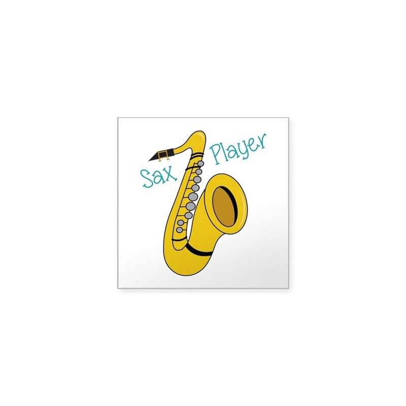 CafePress Sax Player Sticker Square Bumper Sticker Car Decal